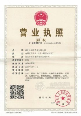 Business certificate